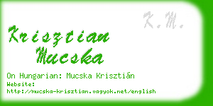 krisztian mucska business card